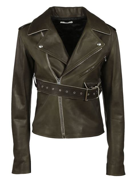 celine leather coat